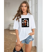 Attitude Tasarım Basklı Tshirt (A.Beyaz)