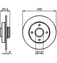 Opel Crossland X 2017- Fren Diski Arka 294MM 1613500780 Bosch