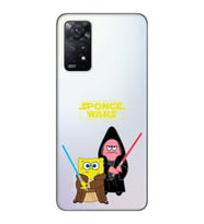 Redmi Note 11 Pro Uyumlu Sunger Bob Star Wars Desenli Şeffaf Telefon Kılıfı
