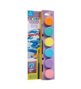 CARIOCA 40485 TEMPERA PASTEL RENKLER FIRÇALI 25 ML SULUBOYA 6'LI
