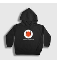 Presmono Unisex Çocuk Siyah Logo Thievery Corporation Kapüşonlu Sweatshirt 528518tt