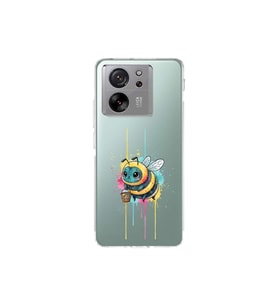 Xiaomi Mi 13T ile uyumlu Splash arı tasarımlı şeffaf silikon kılıf
