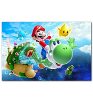Cakatabloo Super Mario Karakterleri Gökyüzünde MDF Tablo