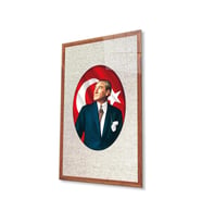 Atatürk Cam Tablo 4mm Dayanıklı Temperli Cam, Atatürk Glass Wall Art (Çok Renkli)
