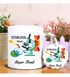 Biyomedikal Mühendisi Kupa Bardak ve Anahtarlık Hediye Seti (Model 1)