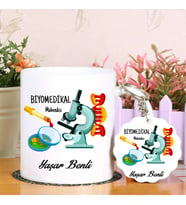 Biyomedikal Mühendisi Kupa Bardak ve Anahtarlık Hediye Seti (Model 1)