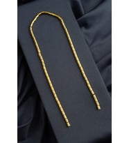 Hematit Doğal Taş Parlak Altın Sarı Silindir Kesim 4x6mm Dizi [AA]