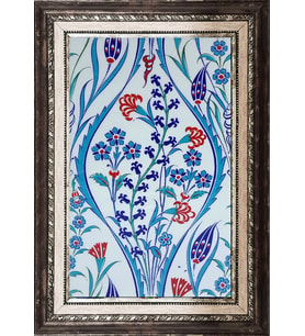 Armada Çini 25x40 Cm SP 419 Mavi Beyaz Kütahya İznik Çini Pano