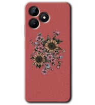 Realme C53 Kılıf HD Desen Baskılı Kılıf - Retro Çiçek
