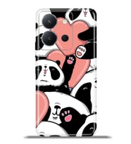 Vivo Y36 Kapak HD Renkli Dizayn Silikon Kılıf - Sevimli Panda