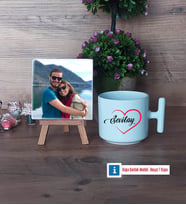 Sevgiliye Hediye Fotoğraflı Dekoratif Taş, Kupa Bardak Beyaz Hediye (Model 12)