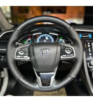 Honda Civic Fc5 Araca Özel Direksiyon Kılıfı (5D KRİSTAL KARBON SOFT NOKTA) (Karışık)
