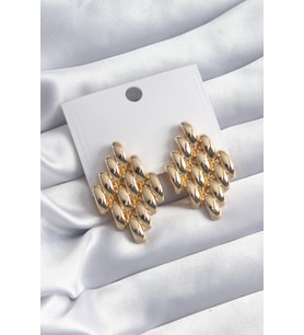 Pirinç Gold Renk  Kadın Küpe