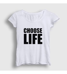 Presmono Kadın Beyaz Wham Choose Life George Michael T-Shirt 462332tt