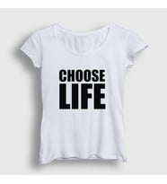 Presmono Kadın Beyaz Wham Choose Life George Michael T-Shirt 462332tt