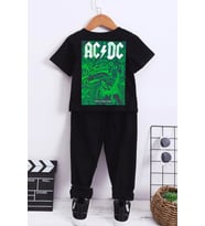 Çocuk Acdc Alt - Üst Eşofman Takımı (Siyah)
