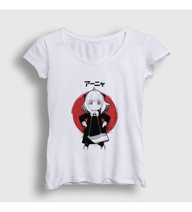 Presmono Kadın Beyaz Anya Forger Anime Spy X Family T-Shirt 316961tt