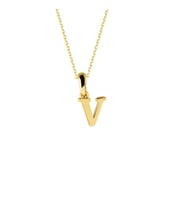 14 Ayar Altın V Harfi Kolye 1,47 gr