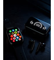 Şık Tasarımlı Akıllı Saat ve Bluetooth Kulaklık Seti Suya Dayanıklı ve Çok Fonksiyonlu