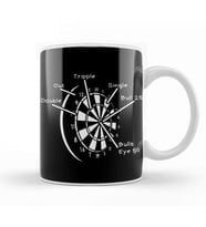 Dartboard Bullseye Darts Player Dart Board Arrow Throwing Kupa Bardak Porselen