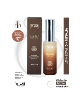 W-Lab Cosmetics Vitamin C Face Mist Aydınlatıcı & Canlandırıcı Etkili  Yüz Spreyi 30 Ml