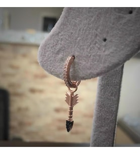 Gümüş ok model taşlı çift küpe cn12t3y6