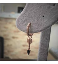 Gümüş ok model taşlı çift küpe cn12t3y6