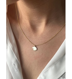 Minimal Şık Kartal Kafası Model Kolye 925K Gümüş (Gold)