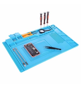 Teknik Servis Çalışma Pedi Mıknatıslı Isıya Dayanıklı 45x30cm (Açık Mavi)