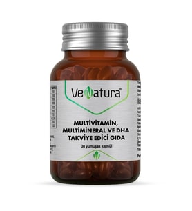 Venatura Multvitamin, MultiMineral  Ve Dha Takviye Edici Gıda 30 Kapsül