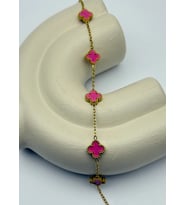Çelik Gold Pembe Yonca Bileklik - 25-ynb60