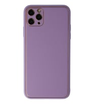 Pilelistore   iPhone 11 Pro Max Kılıf Coco Deri Silikon Kapak - Lila