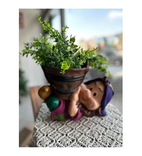 Tembel Cüce, Kovalı Cüce, Cüce Bahçe Dekoru, Cüce Saksı, Renkli Saksı