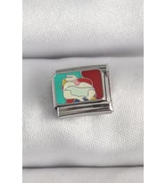 316L Çelik Gümüş Renk Renkli Portre Model Nomination Charm - TJ-BC1387