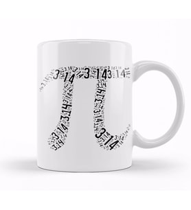 Pi Sayısı  Matmetica Matematik Özel Tasarım Kupa Bardak Porselen