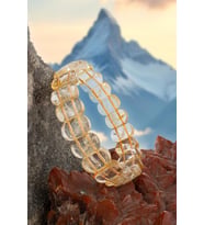 Sitrin Doğal Taş Parlak Oval Faset Kesim 11x15mm Bileklik AA