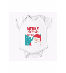 Merry Christmas Noel Baba Baskılı Bebek Zıbını