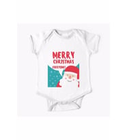 Merry Christmas Noel Baba Baskılı Bebek Zıbını