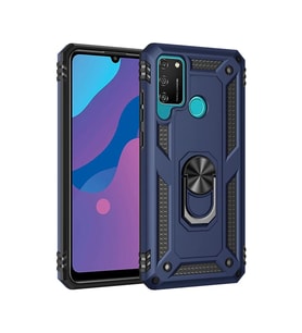 Huawei Y6P Kılıf Sofya Yüzüklü Silikon Kapak - Lacivert