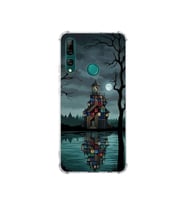 PrintiFy Huawei Y9prime2019 ile Uyumlu Simya Serisi Gölge Ve Cam Tasarımlı Uv Baskılı Köşe Korumalı Antişok Kılıf