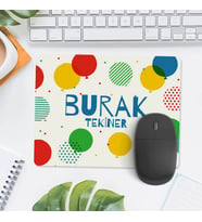 Kişiye Özel Balon Desenli İsme Özel Mousepad