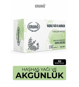 ERSAĞ Haşhaş Yağı ve Akgünlük Kapsül 60 Kapsül