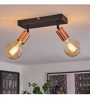 RİOLIGHT MODERN2 SİYAH1 2XE27 DUYLU MAFSALLI HAREKETLİ2 BAŞLIK(GLOP AMPUL HARİÇ) METAL SPOT AVİZE