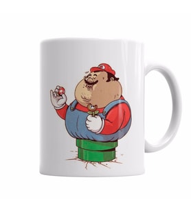Mario Bros Branca Kupa Bardak Porselen