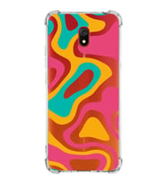 Xiaomi Redmi 8A Köşe Korumalı Antişok Kapak Renkli Desen Tasarımlı Şeffaf Silikon Kılıf