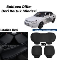 Hyundai Milenyum 2000-2003 Arası Siyah Deri Oto Koltuk Minderi