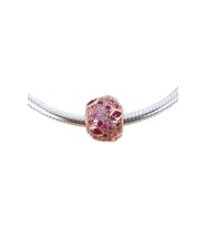 Öpücük Pave Charm  925 Ayar Gümüş