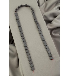Hematit Doğal Taş Gri Kare Kesim 8x8x3mm Dizi
