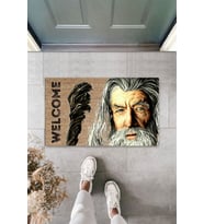 Dormot Modern Dijital Baskı - Yüzüklerin Efendisi - Mizah Kapı Önü Paspası 70x45cm (Bej)