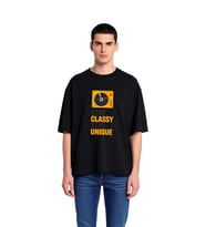 Erkek Oversize Tişört Vintage Plak Tasarımı Baskılı Rahat Kesim Günlük Giyim %100 Pamuk Modern Şık